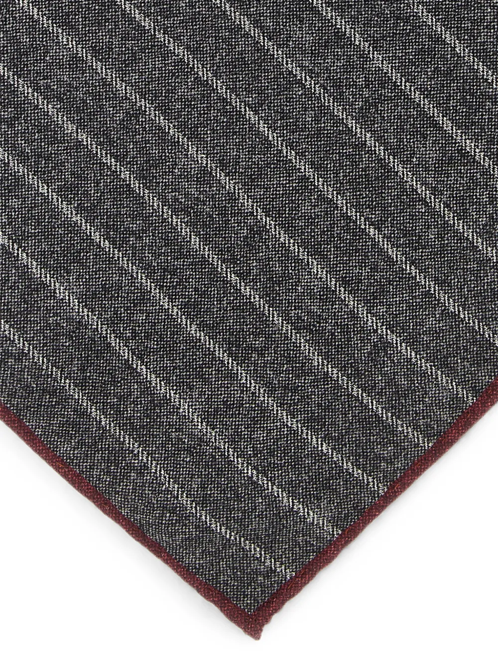 Brunello Cucinelli Handgerolde pochet met krijtstreep Grijs