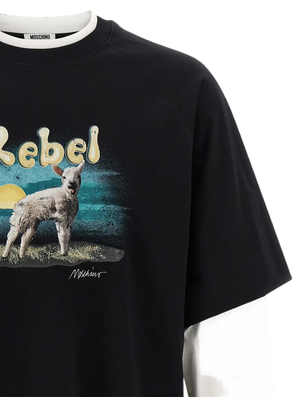 Moschino Rebel T-shirt met print Zwart