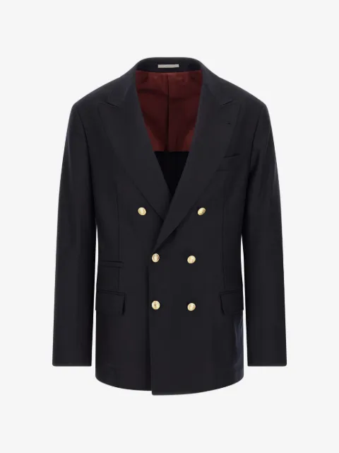 Brunello Cucinelli double-breasted virgin wool blazer