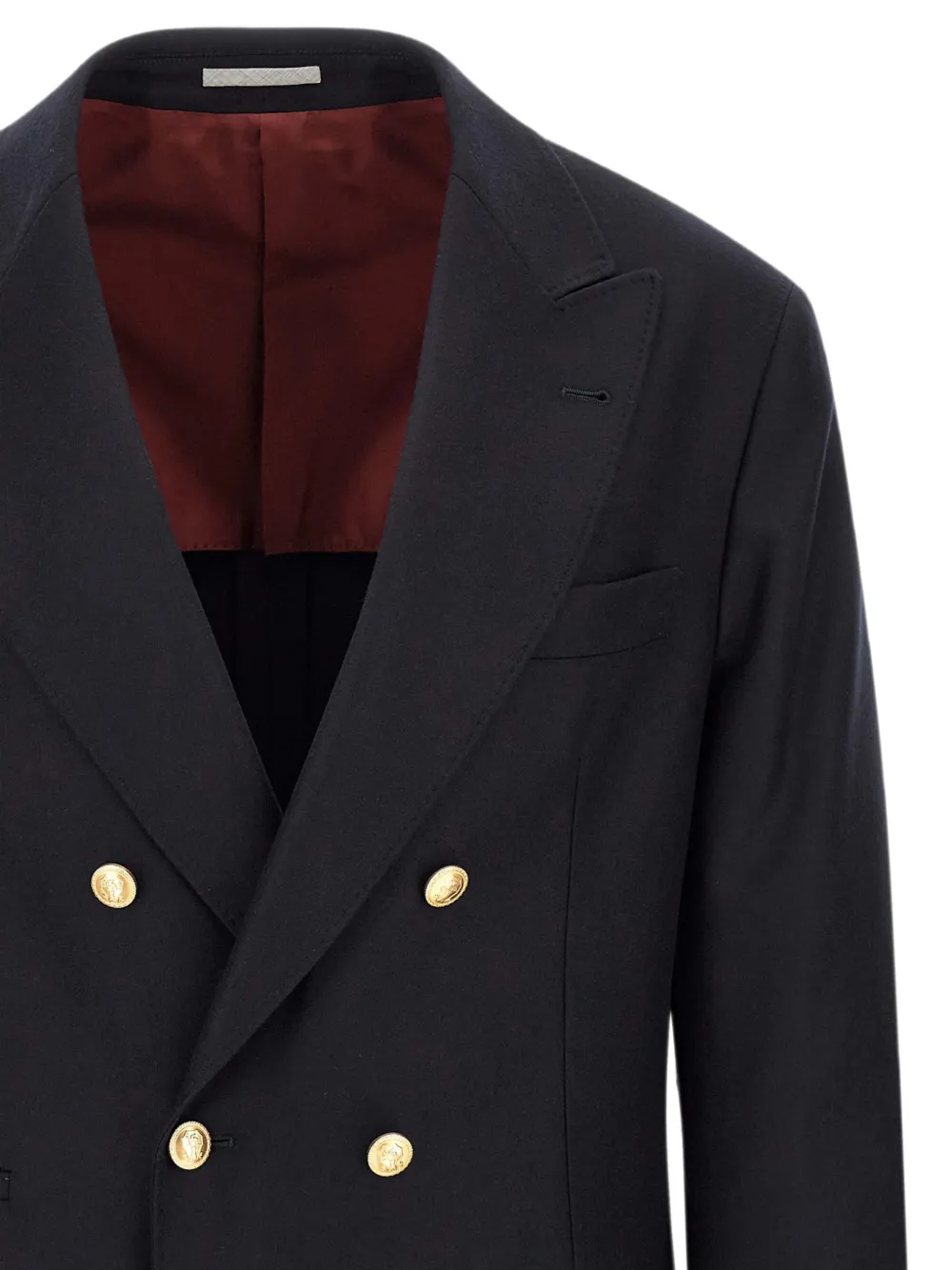 Brunello Cucinelli Blazer met dubbele rij knopen Blauw