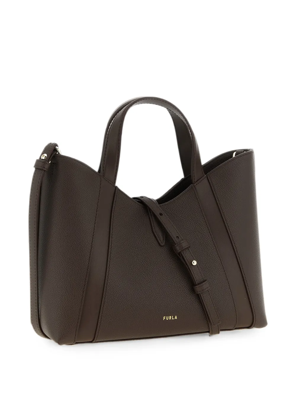 Furla Goccia kleine leren shopper Bruin