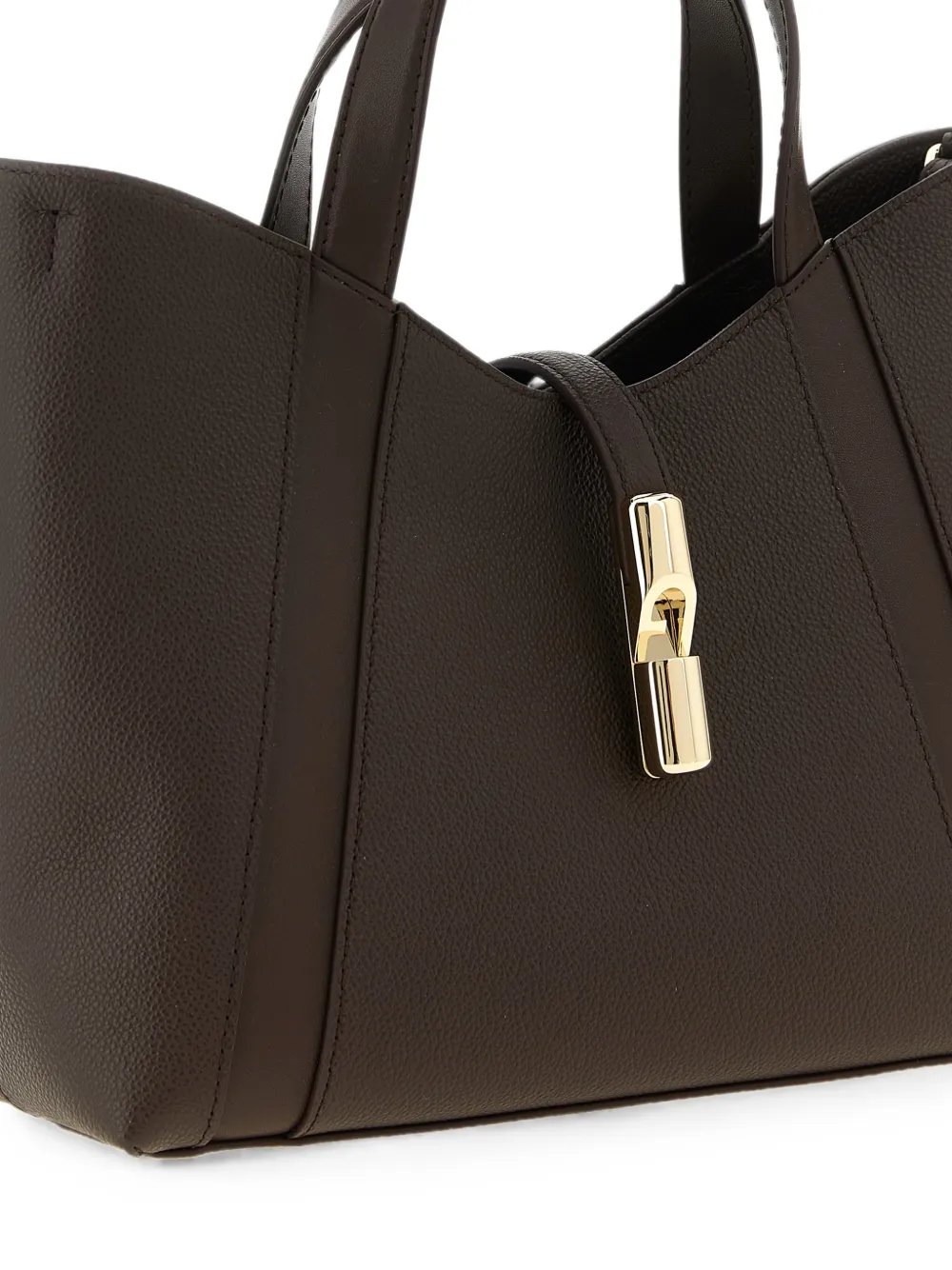 Furla Goccia kleine leren shopper Bruin