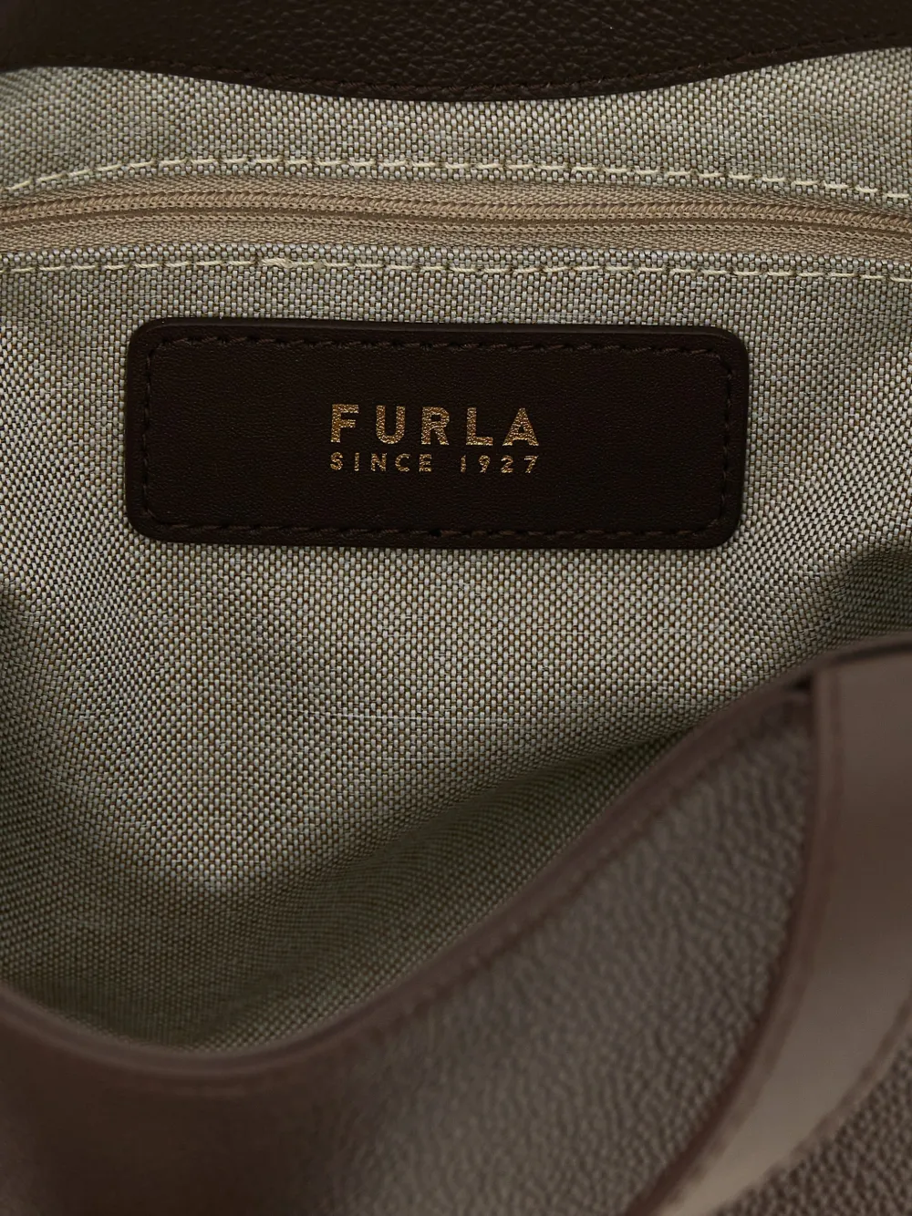 Furla Goccia kleine leren shopper Bruin