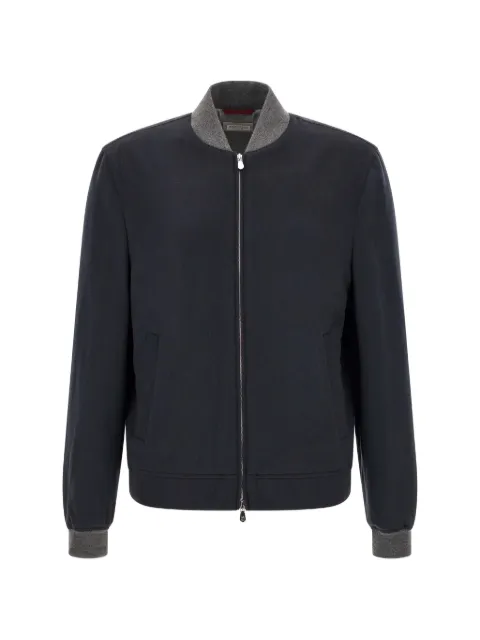 Brunello Cucinelli cashmere zip-up bomber jacket