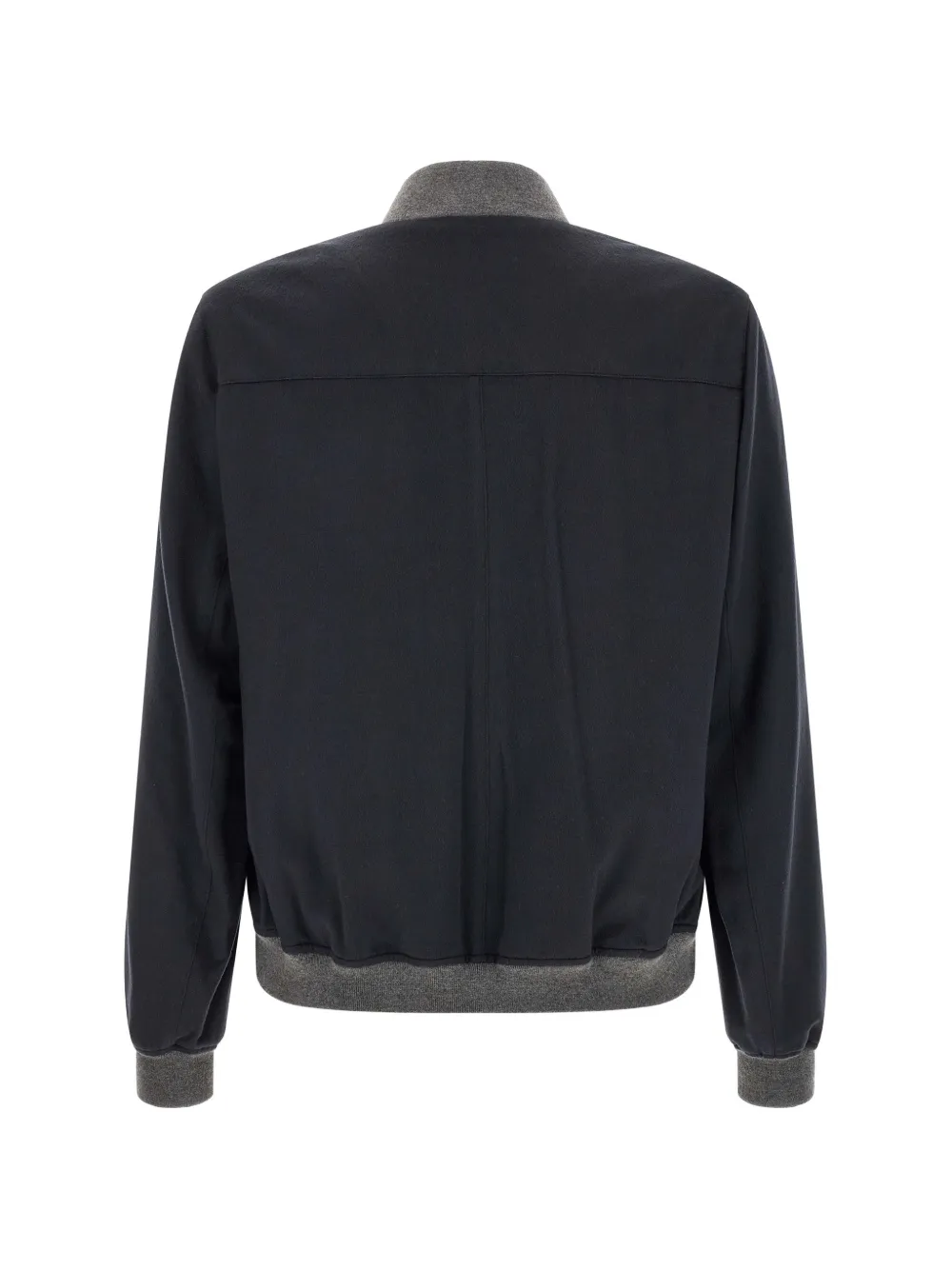 Brunello Cucinelli cashmere zip-up bomber jacket Blauw