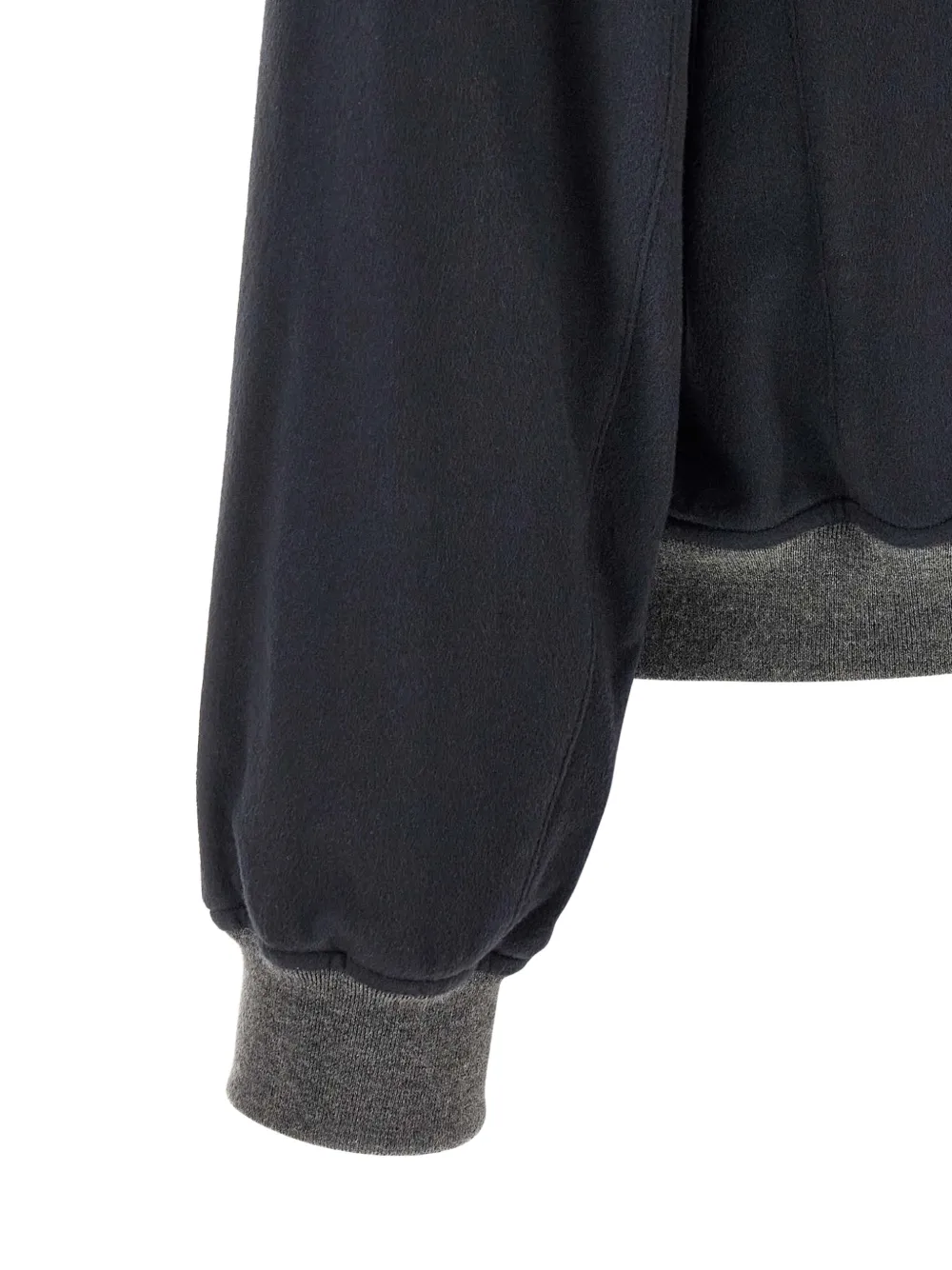 Brunello Cucinelli cashmere zip-up bomber jacket Blauw