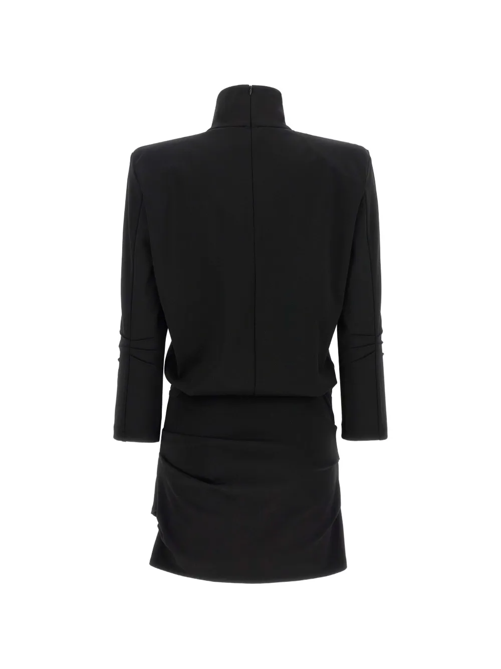 The Attico Gedrapeerde mini-jurk met uitgesneden details Zwart
