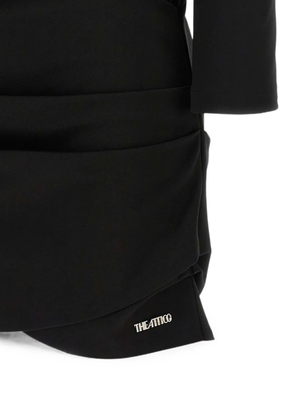 The Attico Gedrapeerde mini-jurk met uitgesneden details Zwart