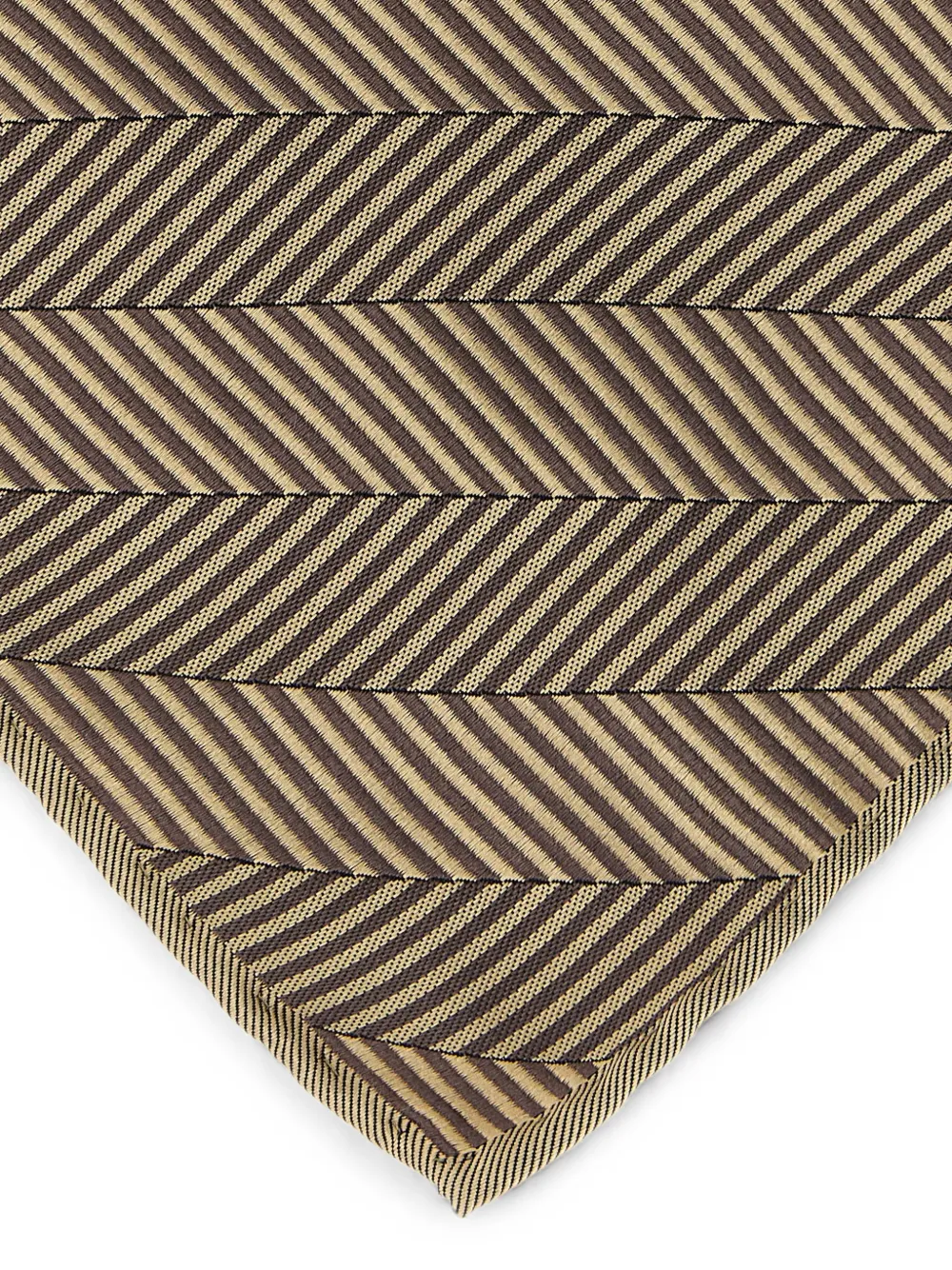 Brunello Cucinelli Zijden pochet met chevron-patroon Bruin