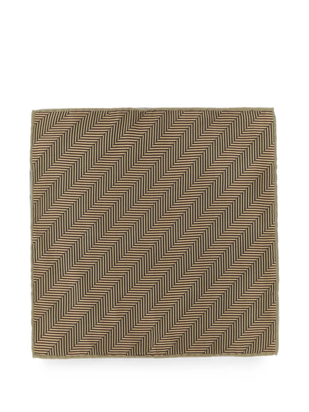 Brunello Cucinelli Zijden pochet met chevron-patroon Bruin