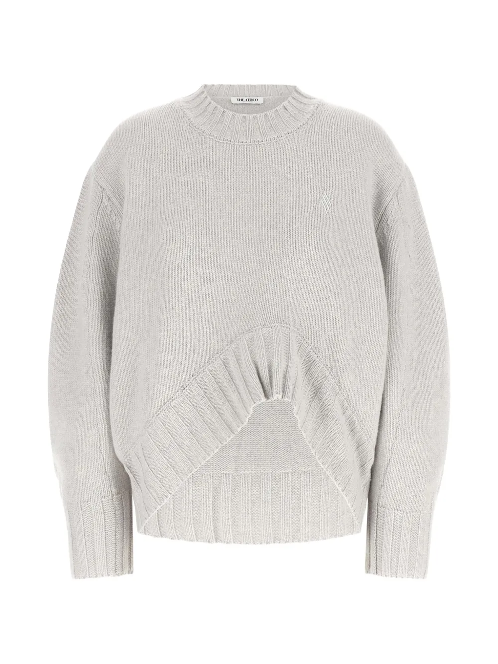 The Attico embroidered-logo sweater - Grigio