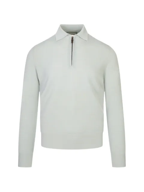 Canali quarter-zip knitted sweater