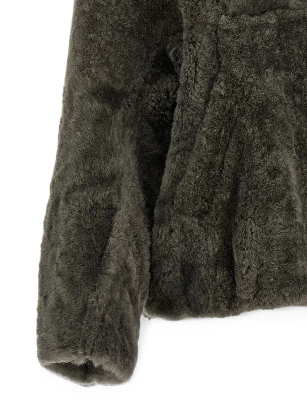 Brunello Cucinelli Lamsleren jack met vlakken Grijs