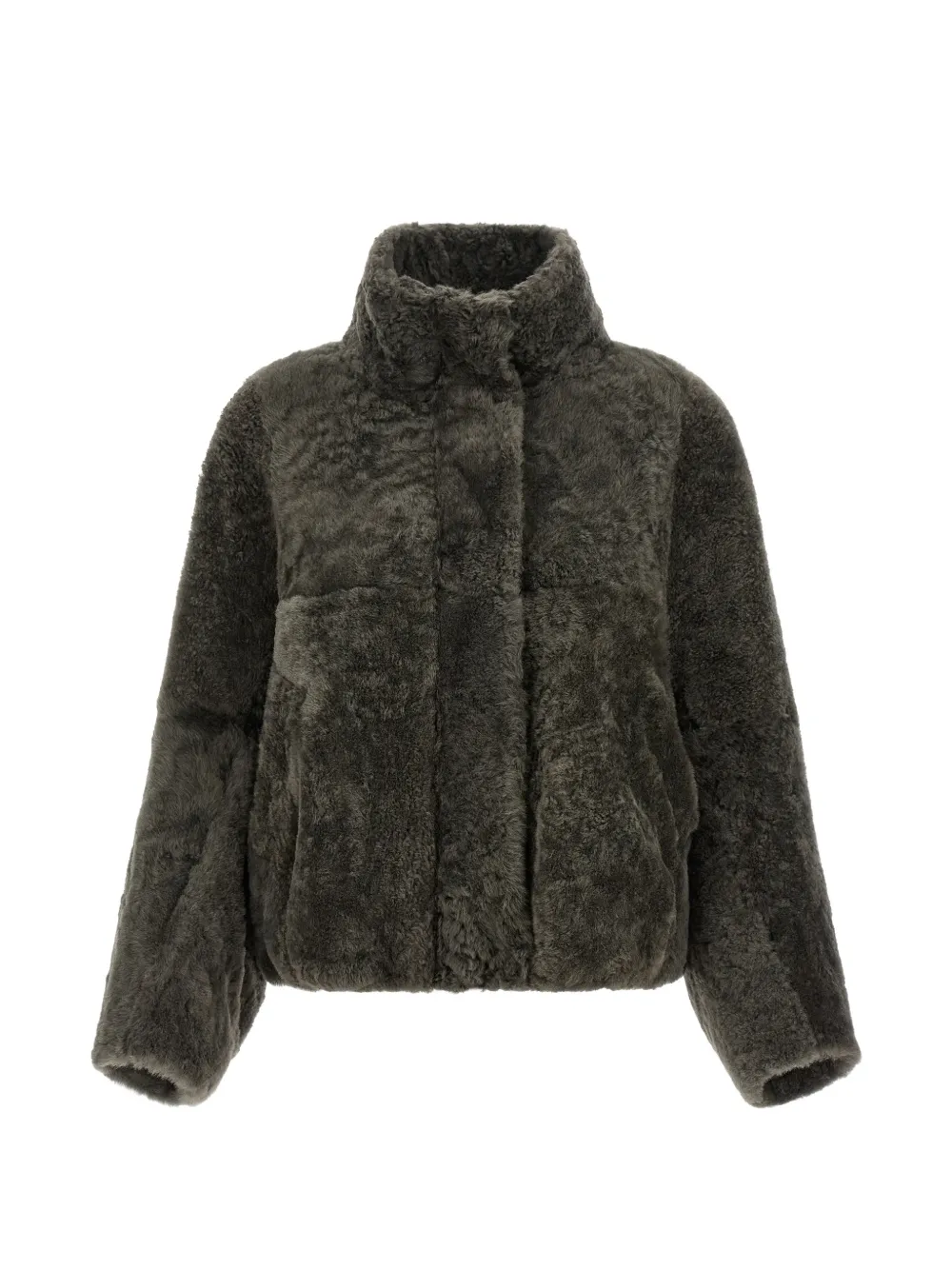 Brunello Cucinelli paneled lambskin jacket - Grigio