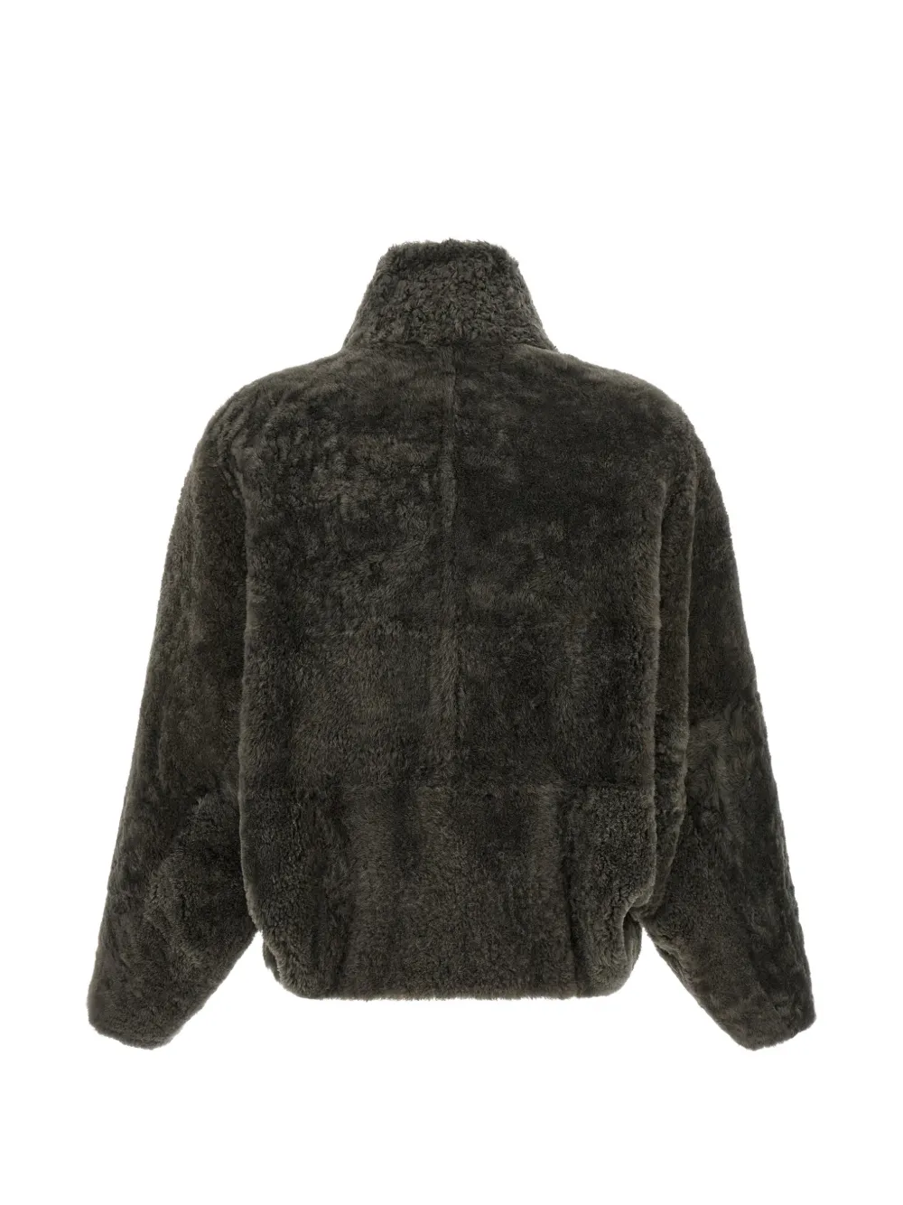 Brunello Cucinelli Lamsleren jack met vlakken Grijs