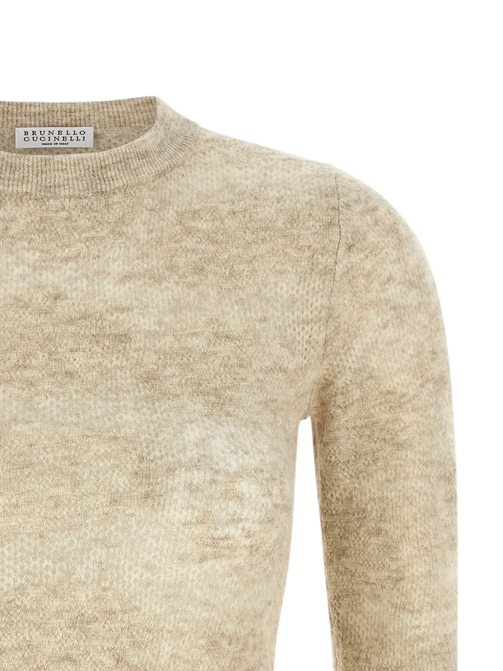 Brunello Cucinelli Trui met ronde hals Beige