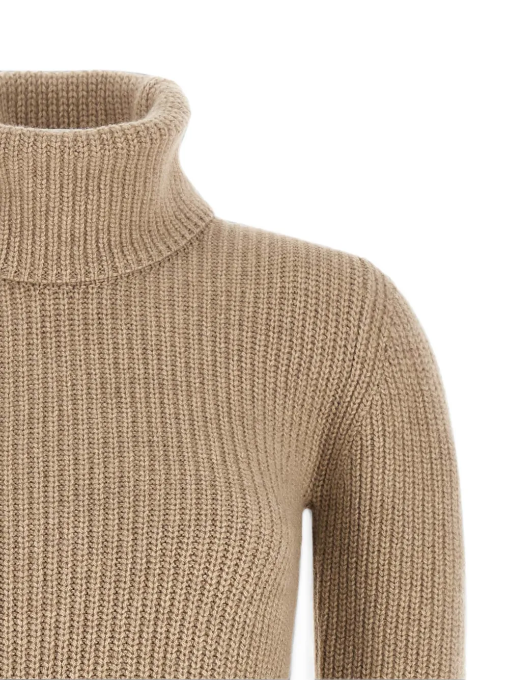 Magda Butrym Ribgebreide kasjmier midi-jurk Beige