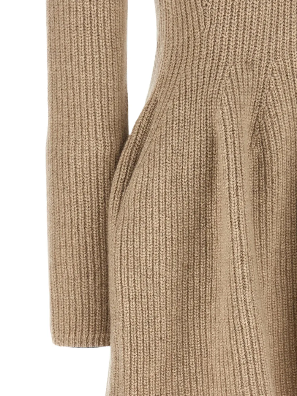 Magda Butrym Ribgebreide kasjmier midi-jurk Beige