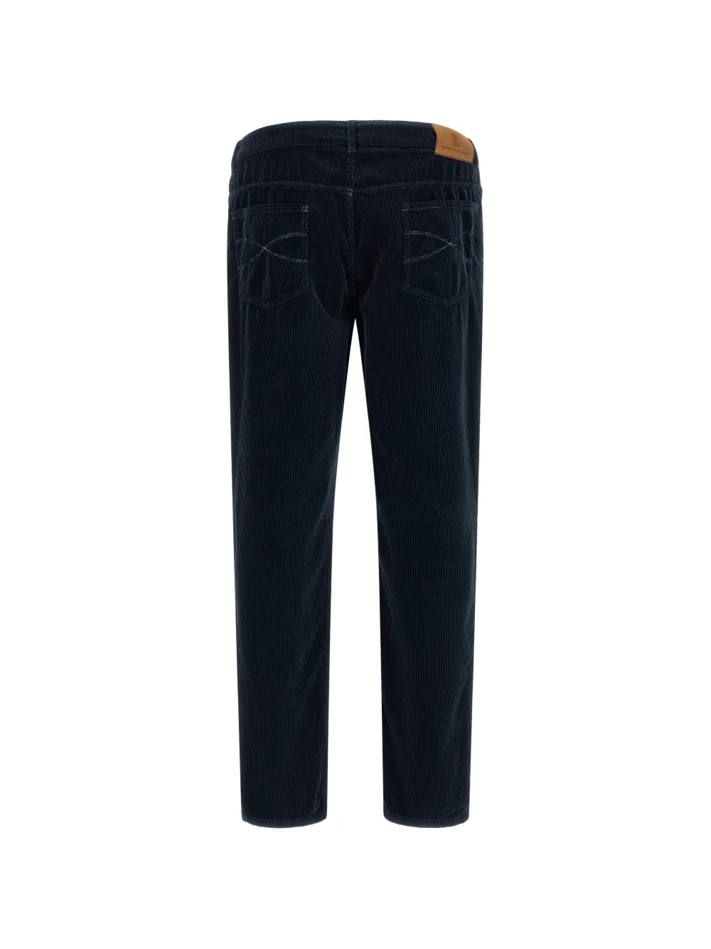 Brunello Cucinelli corduroy straight-leg trousers Blauw