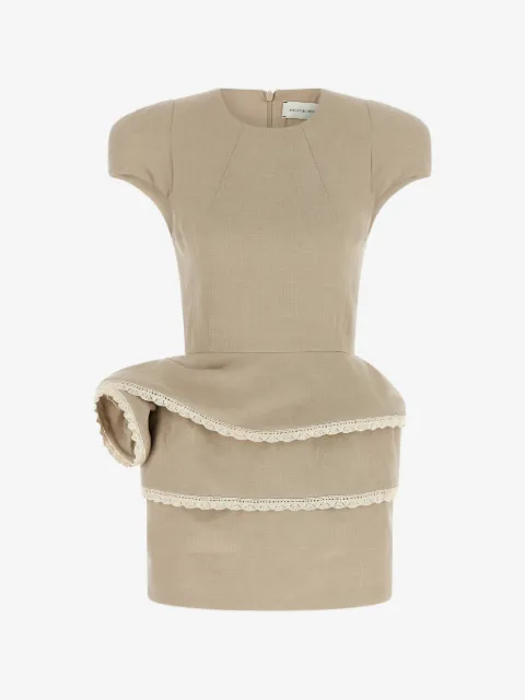 Magda Butrym vestido corto con ribete de encaje