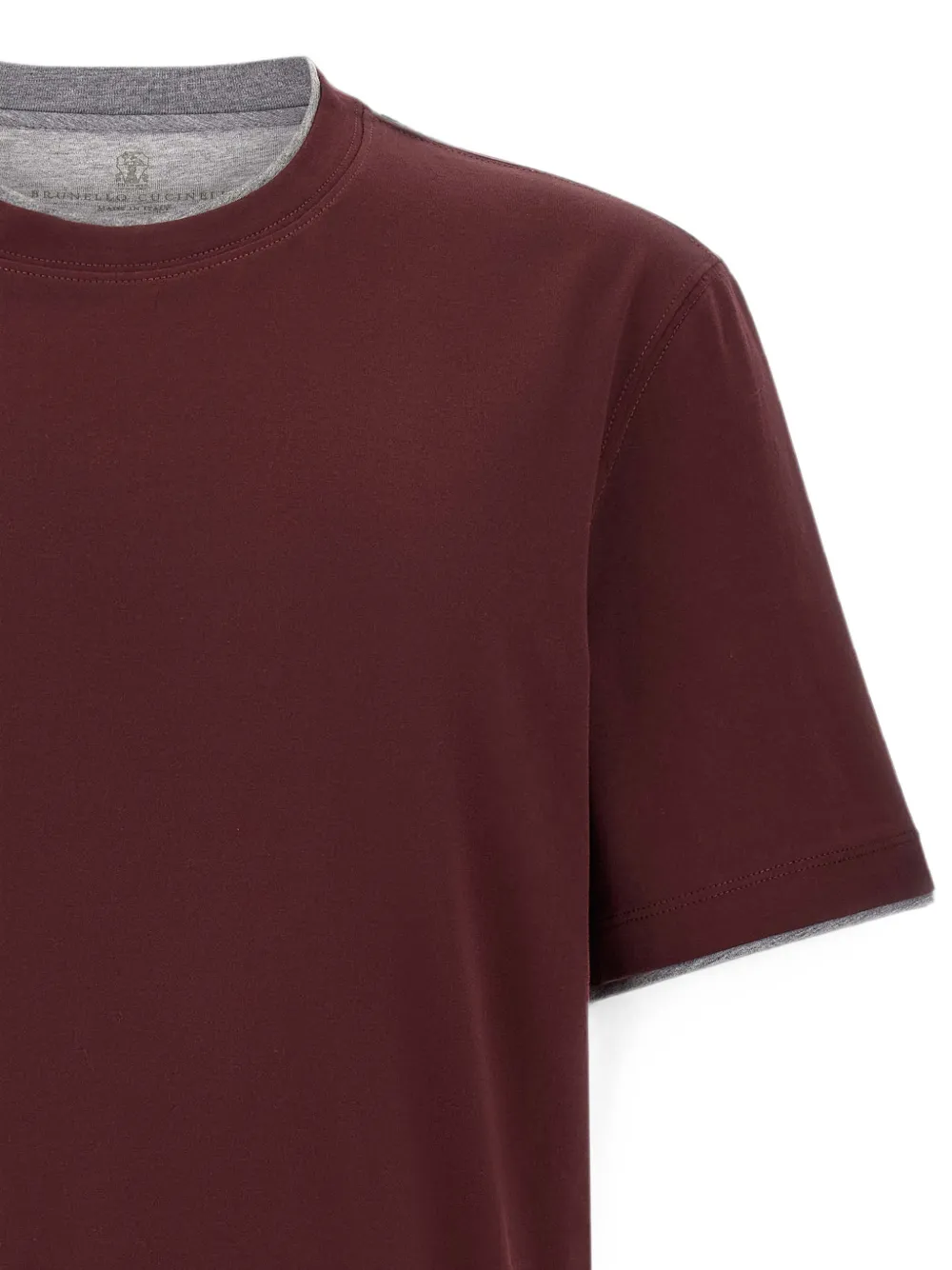 Brunello Cucinelli Gelaagd T-shirt Rood