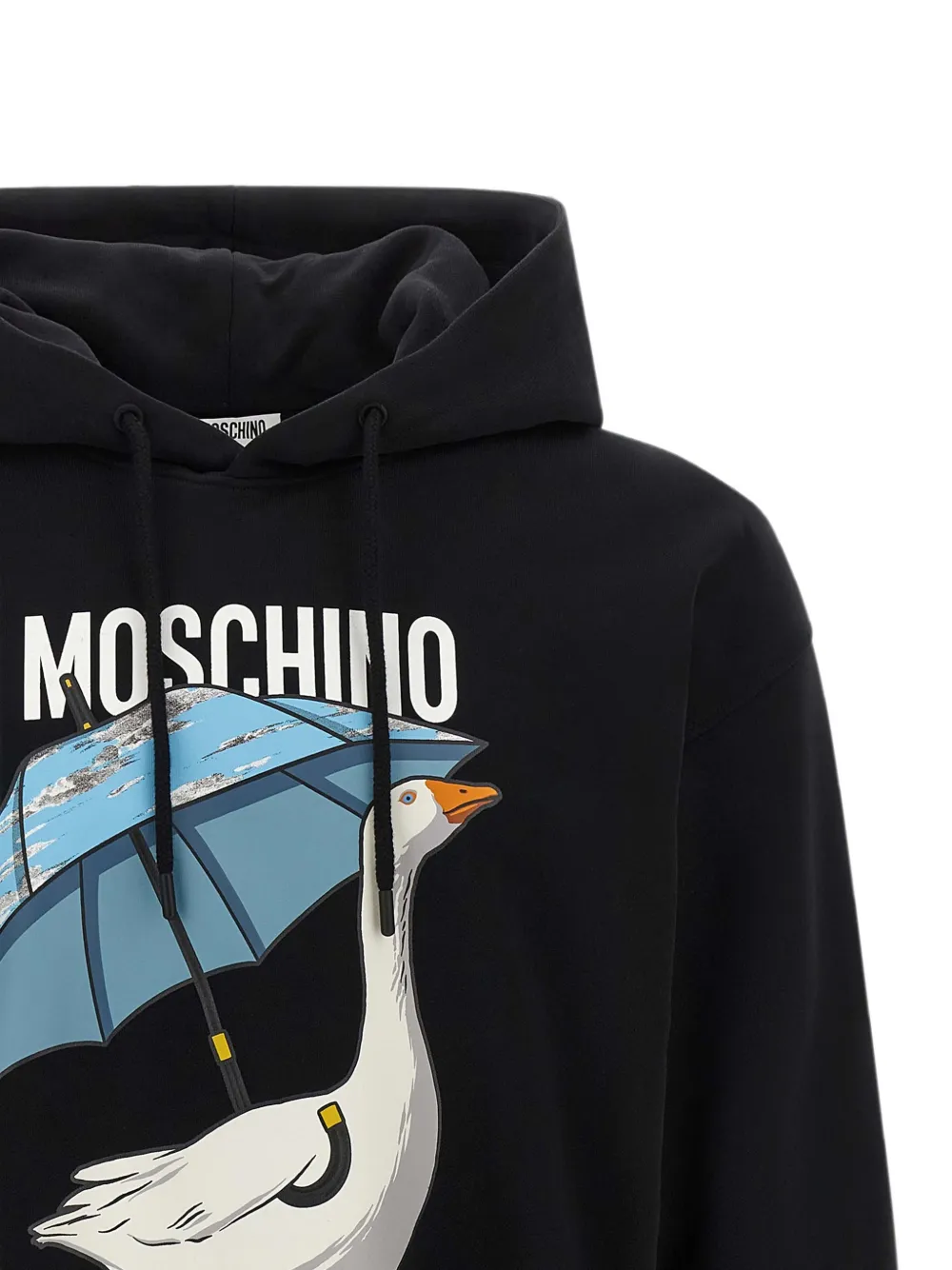 Moschino Hoodie met ganzenprint Zwart