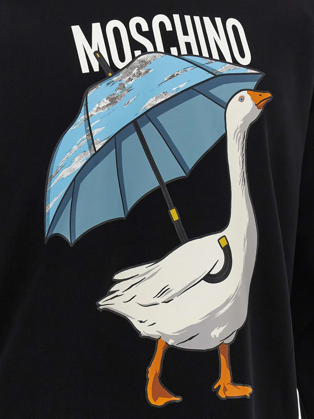 Moschino Hoodie met ganzenprint Zwart