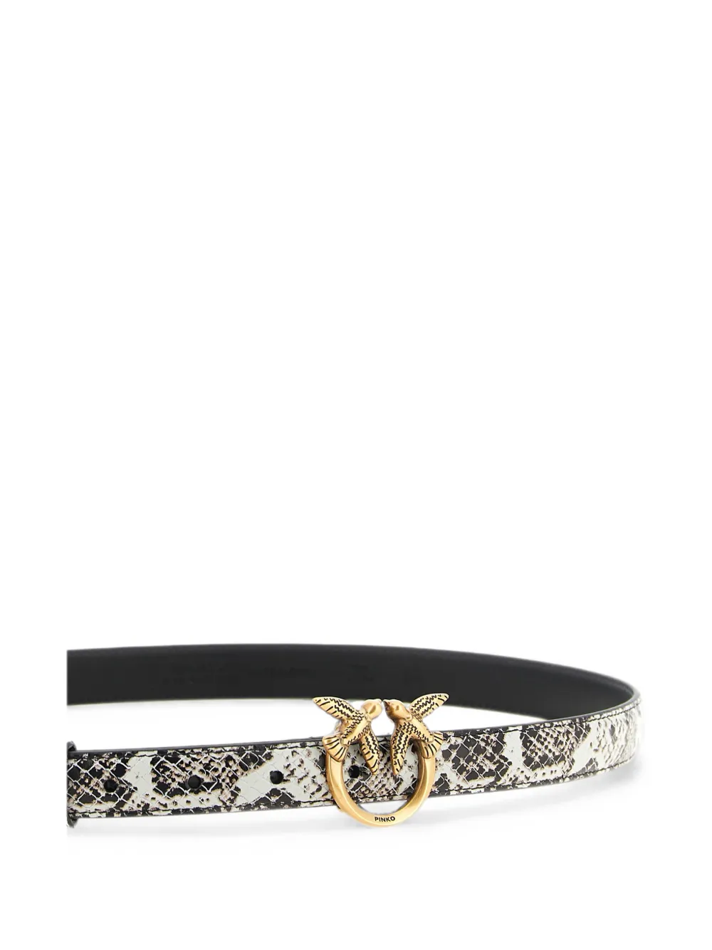 PINKO Love Birds riem met python-print Wit