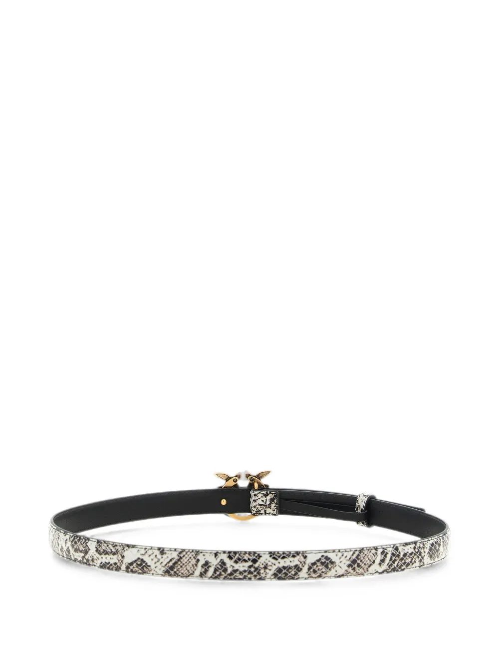 PINKO Love Birds riem met python-print Wit