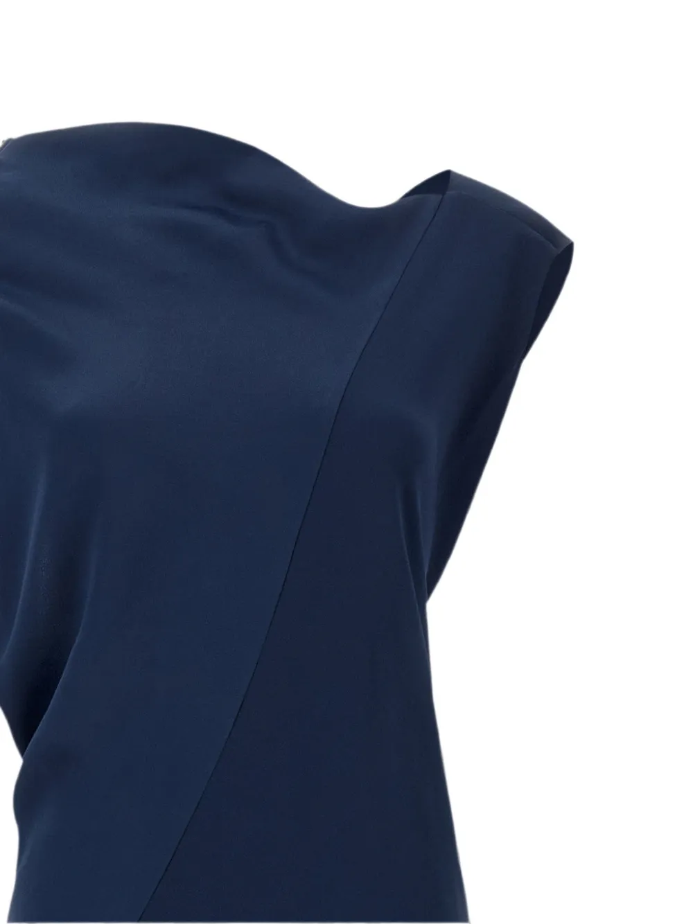 Alberta Ferretti Asymmetrische gedrapeerde midi-jurk Blauw