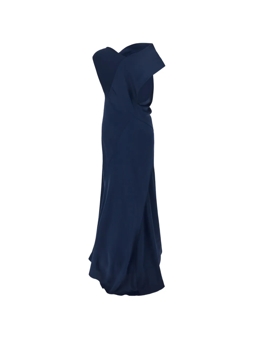 Alberta Ferretti Asymmetrische gedrapeerde midi-jurk Blauw