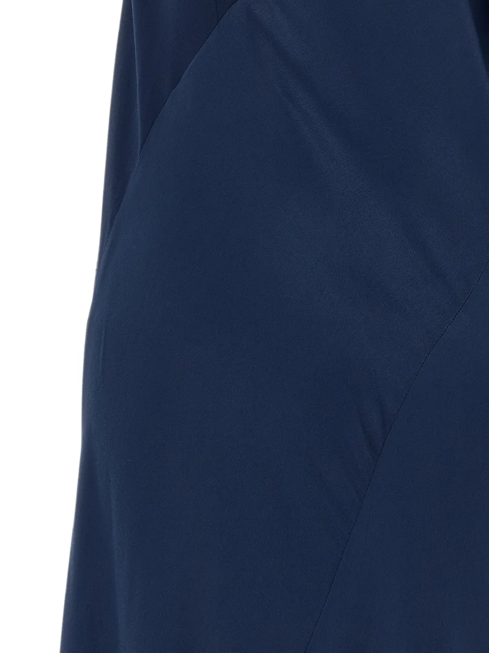 Alberta Ferretti Asymmetrische gedrapeerde midi-jurk Blauw