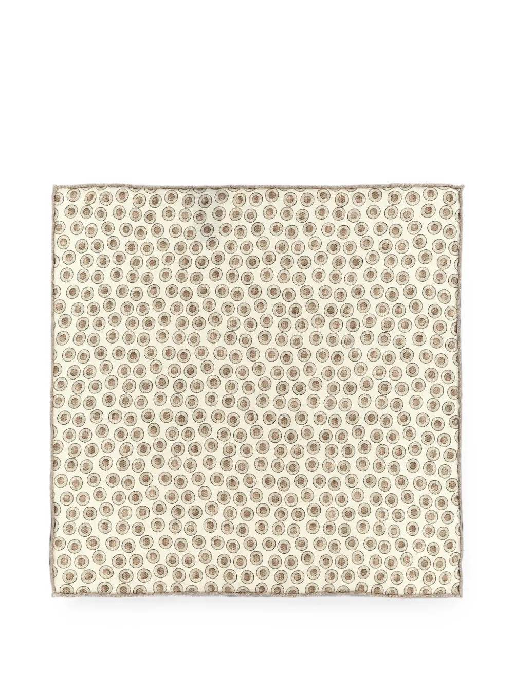 Brunello Cucinelli polka-dot silk pocket square - Toni neutri