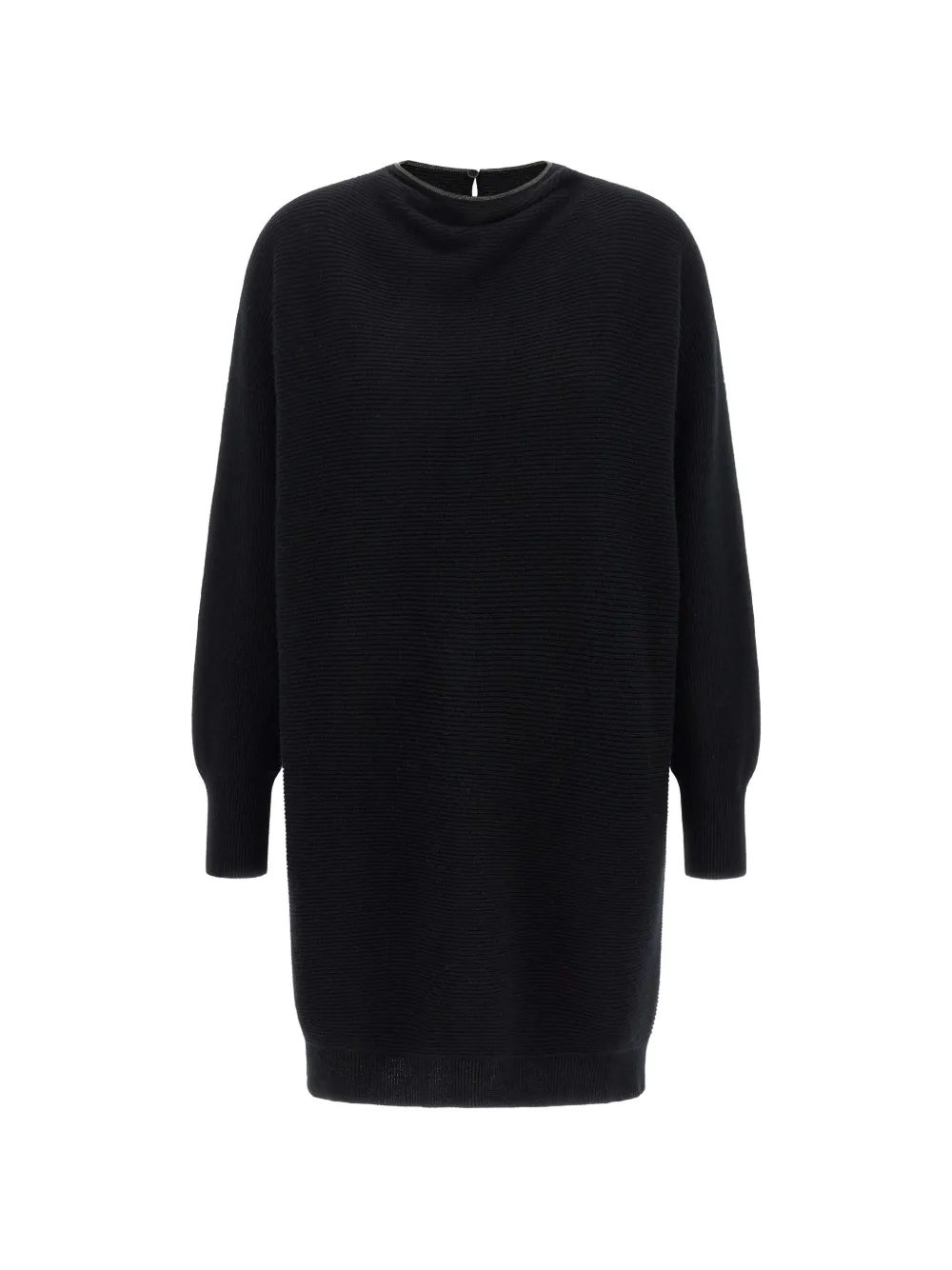 Brunello Cucinelli Monile ribbed-knit mini dress - Black