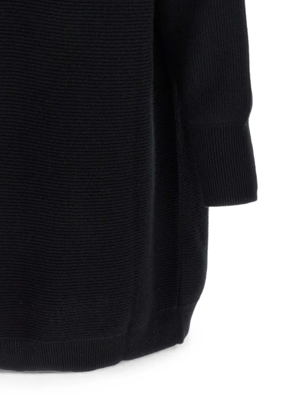 Brunello Cucinelli Monile ribgebreide mini-jurk Zwart
