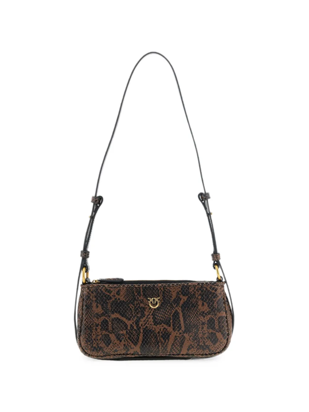 PINKO python-print Love Bag shoulder bag - Marrone