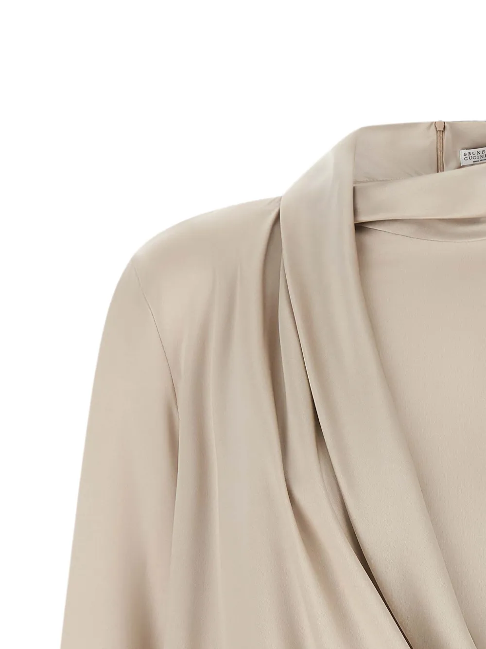 Brunello Cucinelli Asymmetrische blouse Beige