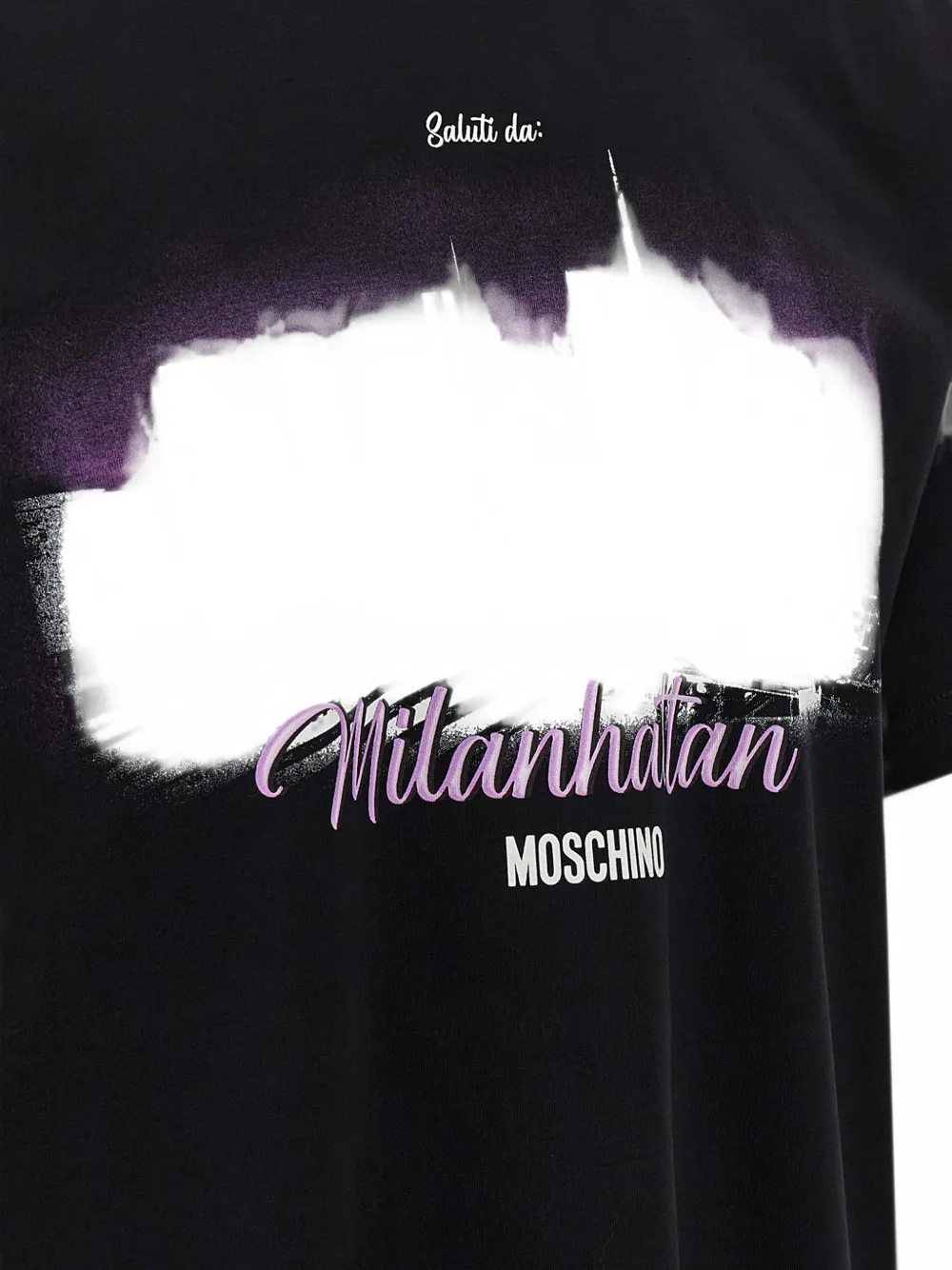 Moschino Milanhattan T-shirt met grafische print Zwart