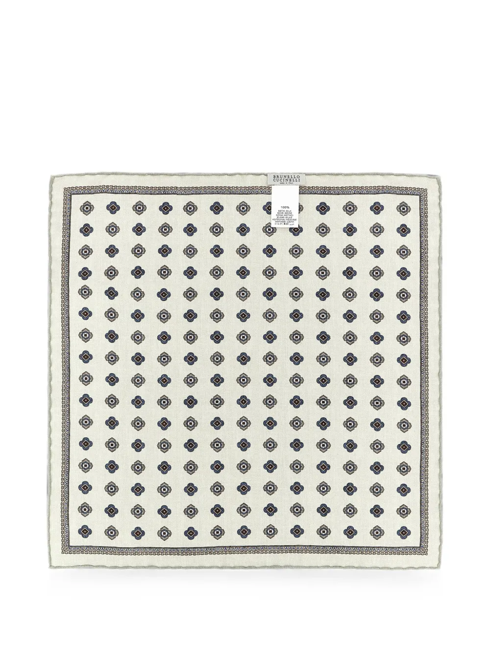 Brunello Cucinelli Medaglione pochet met geometrisch patroon Beige