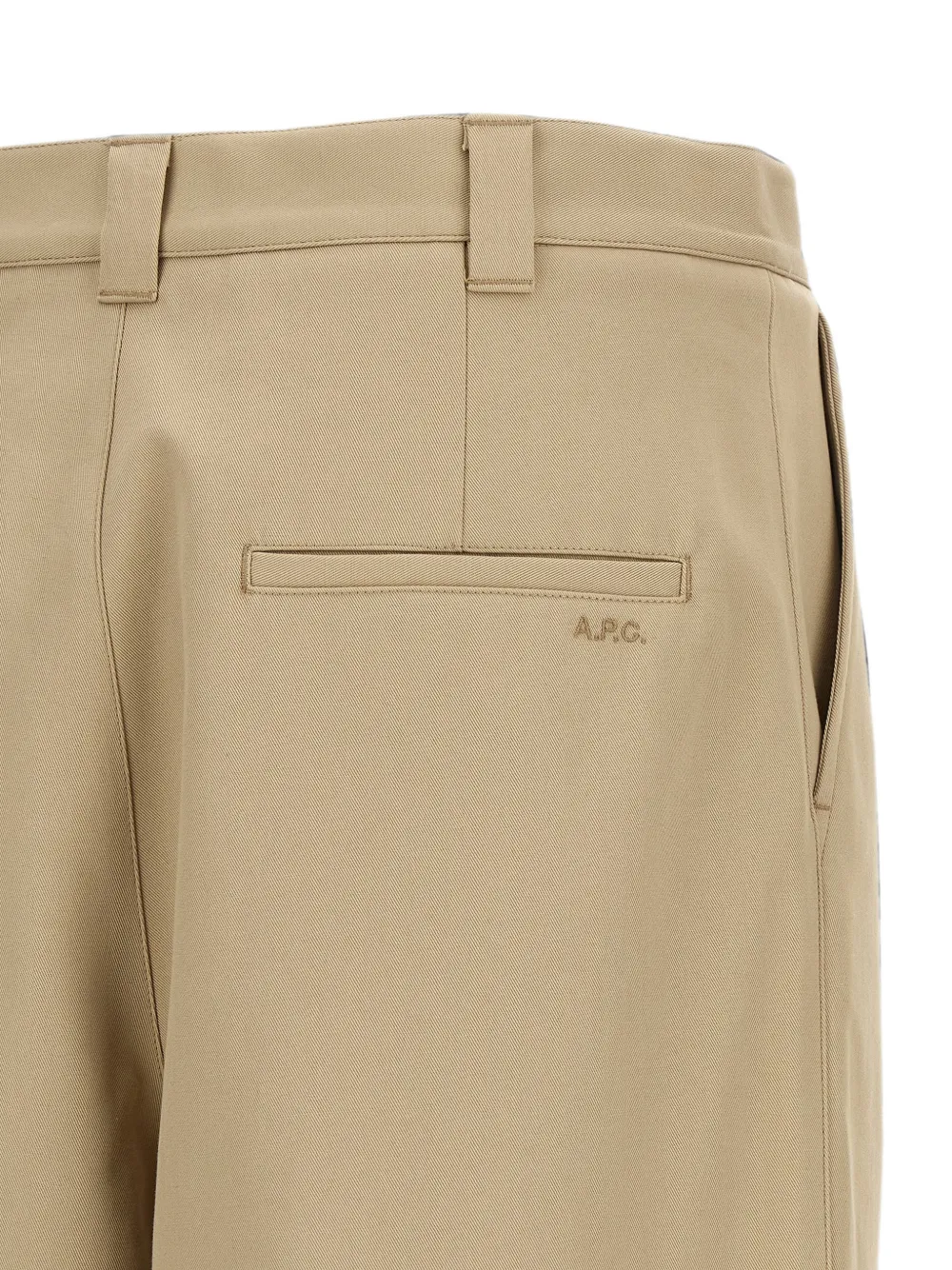 A.P.C. Ricky pleated cotton trousers Beige