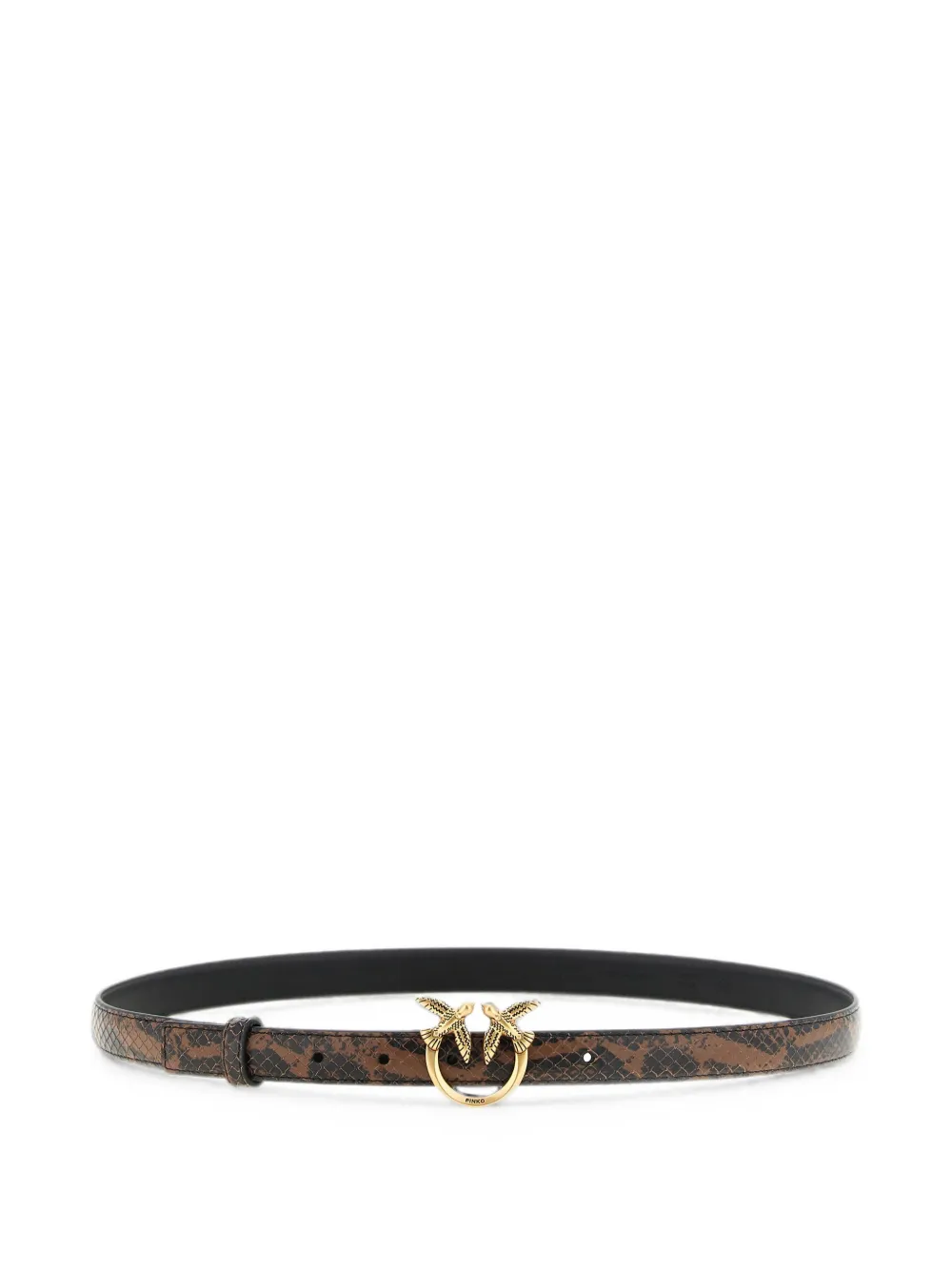PINKO reptile-effect belt - Marrone