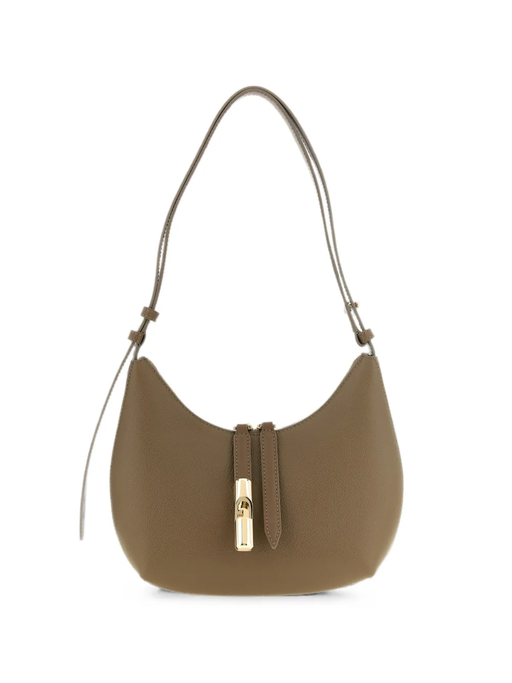 Furla small Goccia leather shoulder bag - Brown