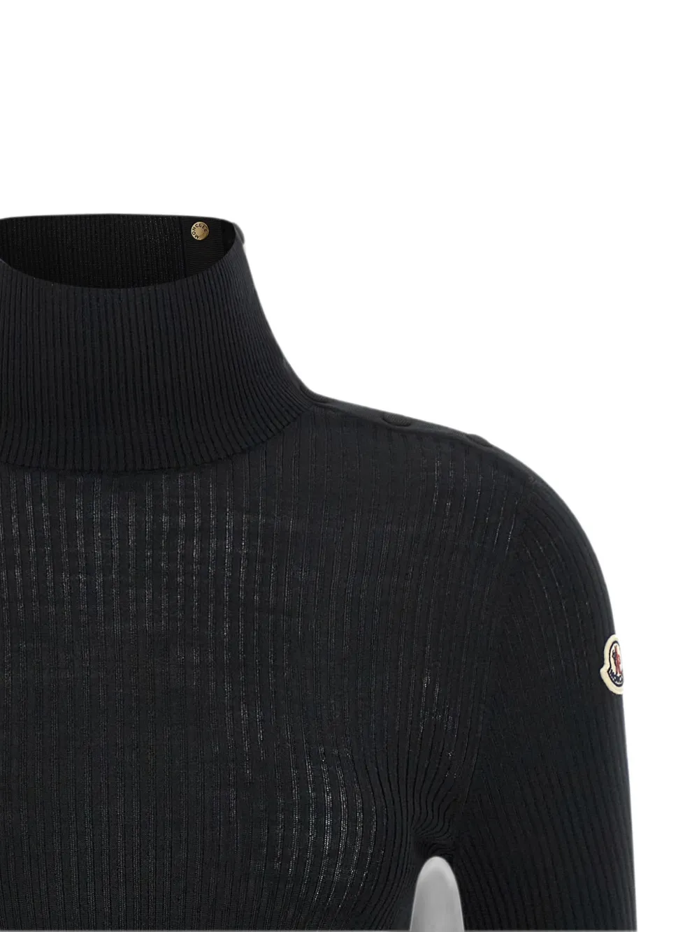 MONCLER タートルネック リブニット セーター ブラック Moncler タートルネック リブニット セーター | ブラック | FARFETCH JP