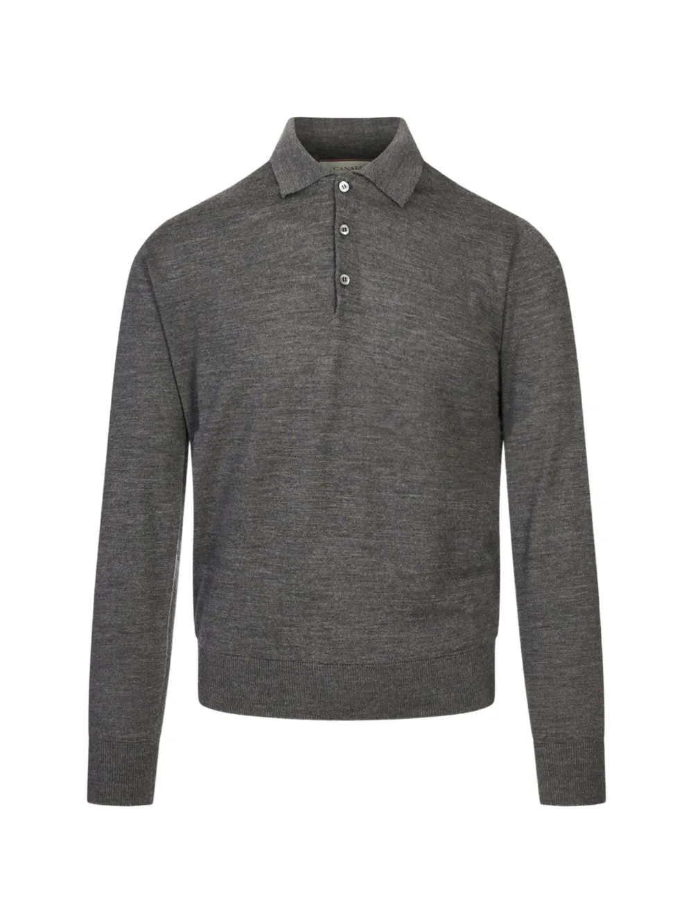 Canali long-sleeve polo shirt - Grigio