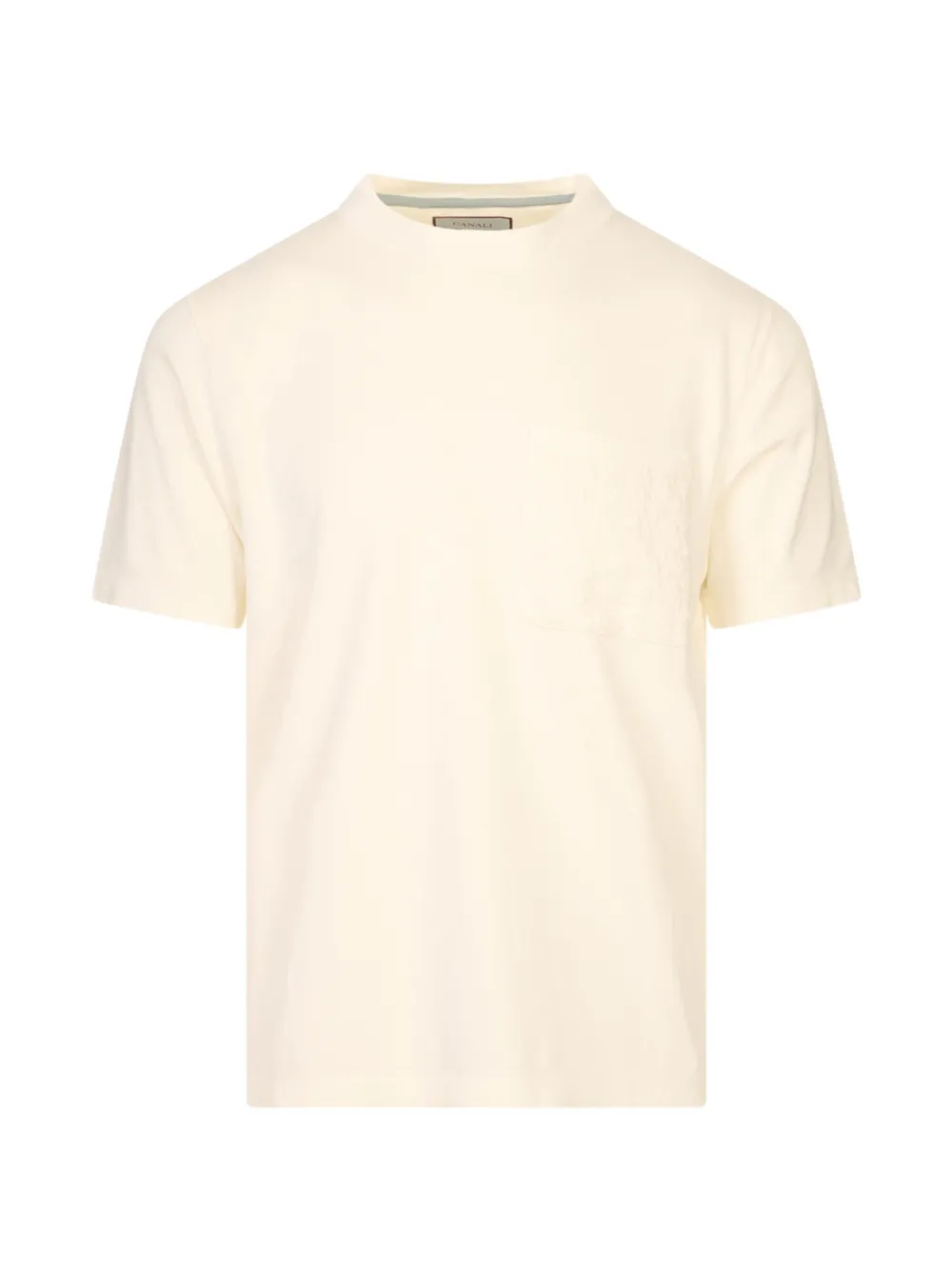 Canali embroidered-pocket T-shirt - Toni neutri