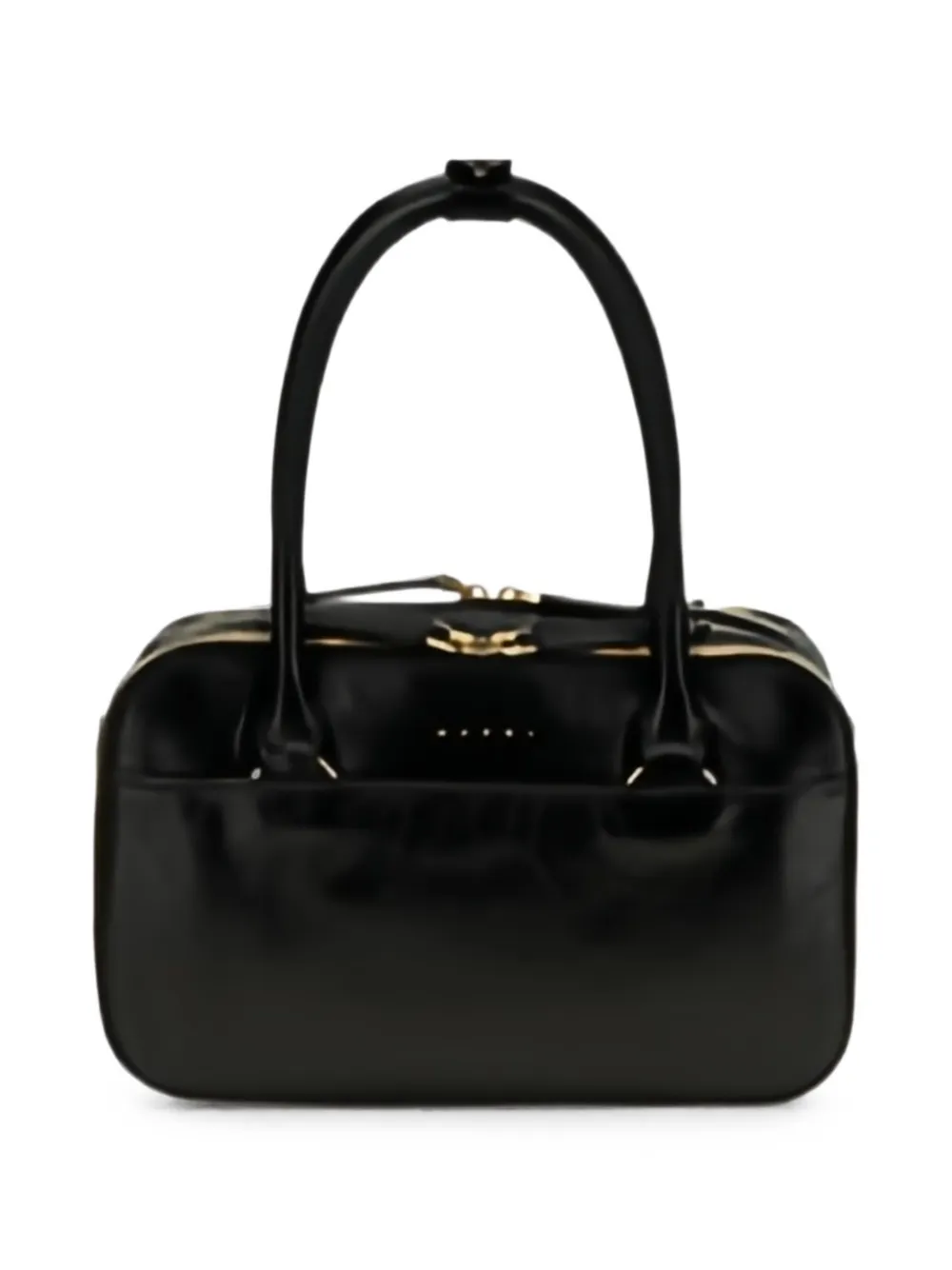 Marni Boxyne leather tote bag - Nero