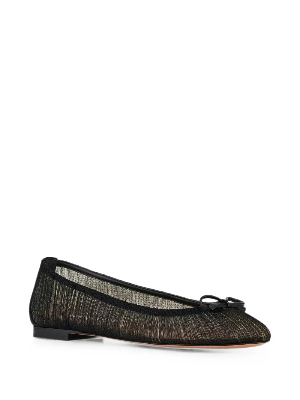 Aquazzura Voile bow-detail ballet flats - Nero