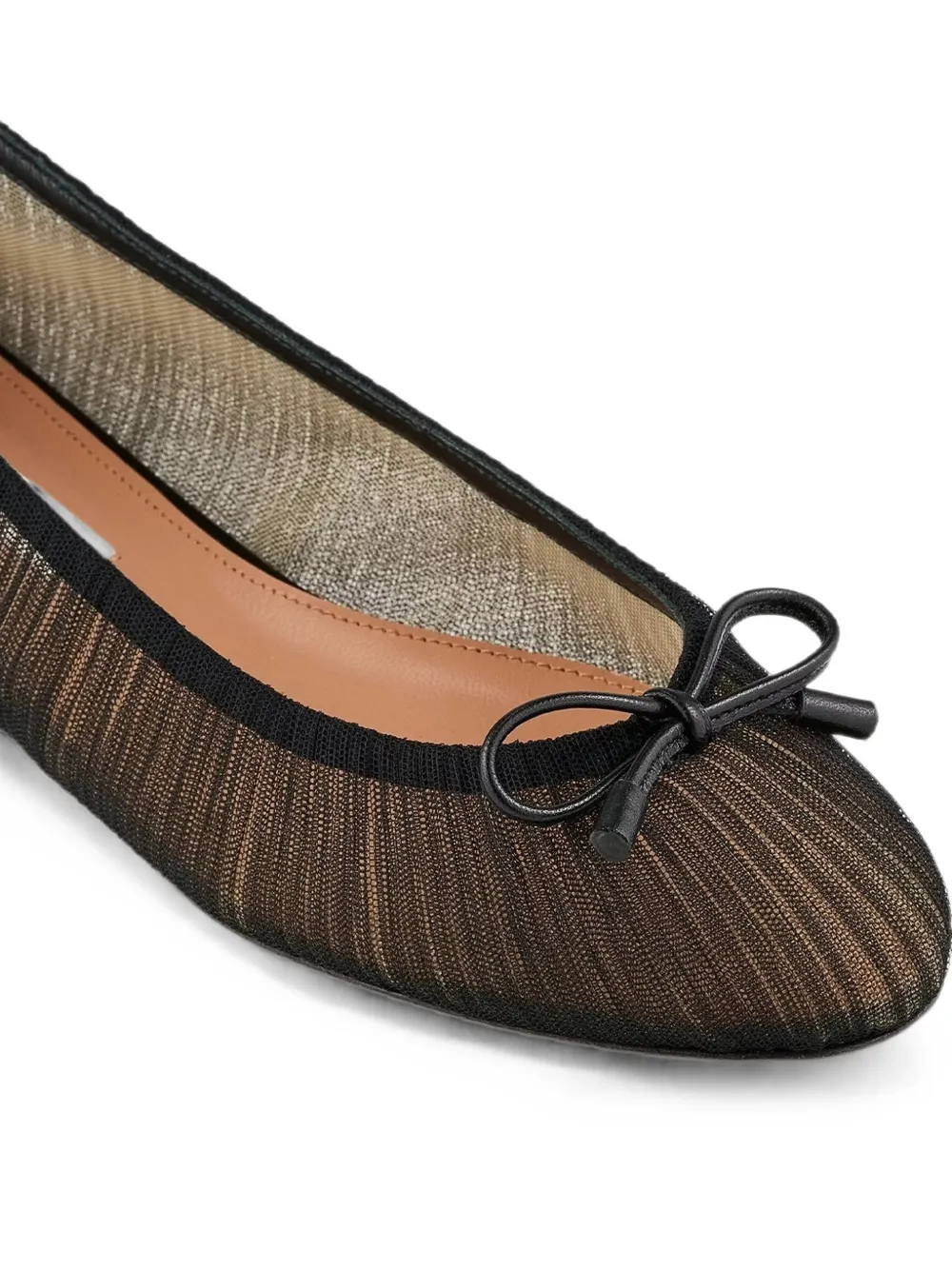 Aquazzura Voile bow-detail ballet flats Zwart