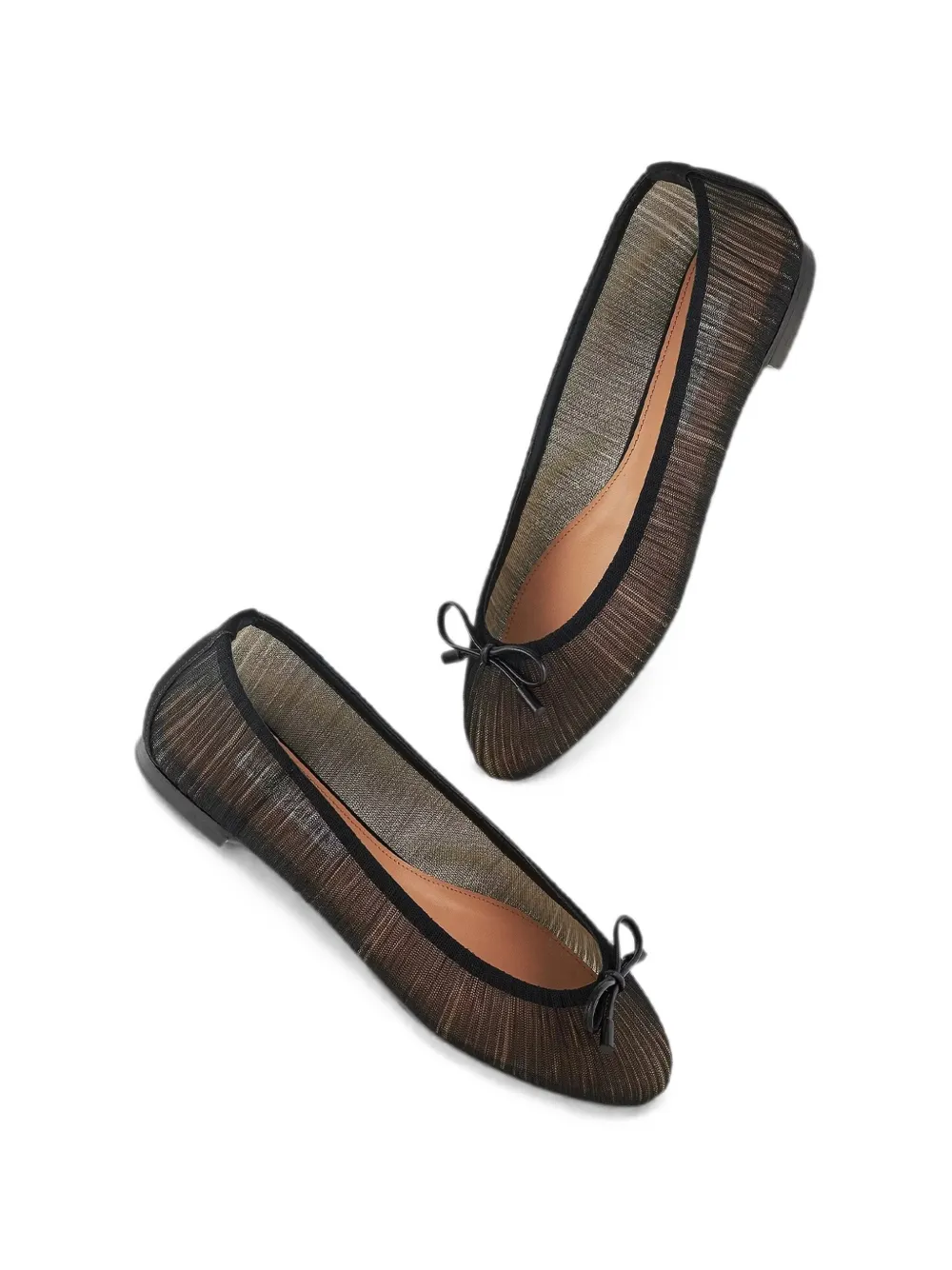 Aquazzura Voile bow-detail ballet flats Zwart