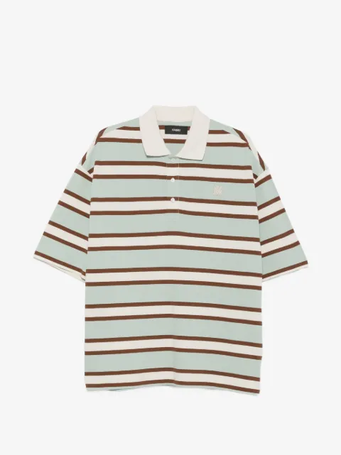 AMIRI striped short-sleeve polo shirt